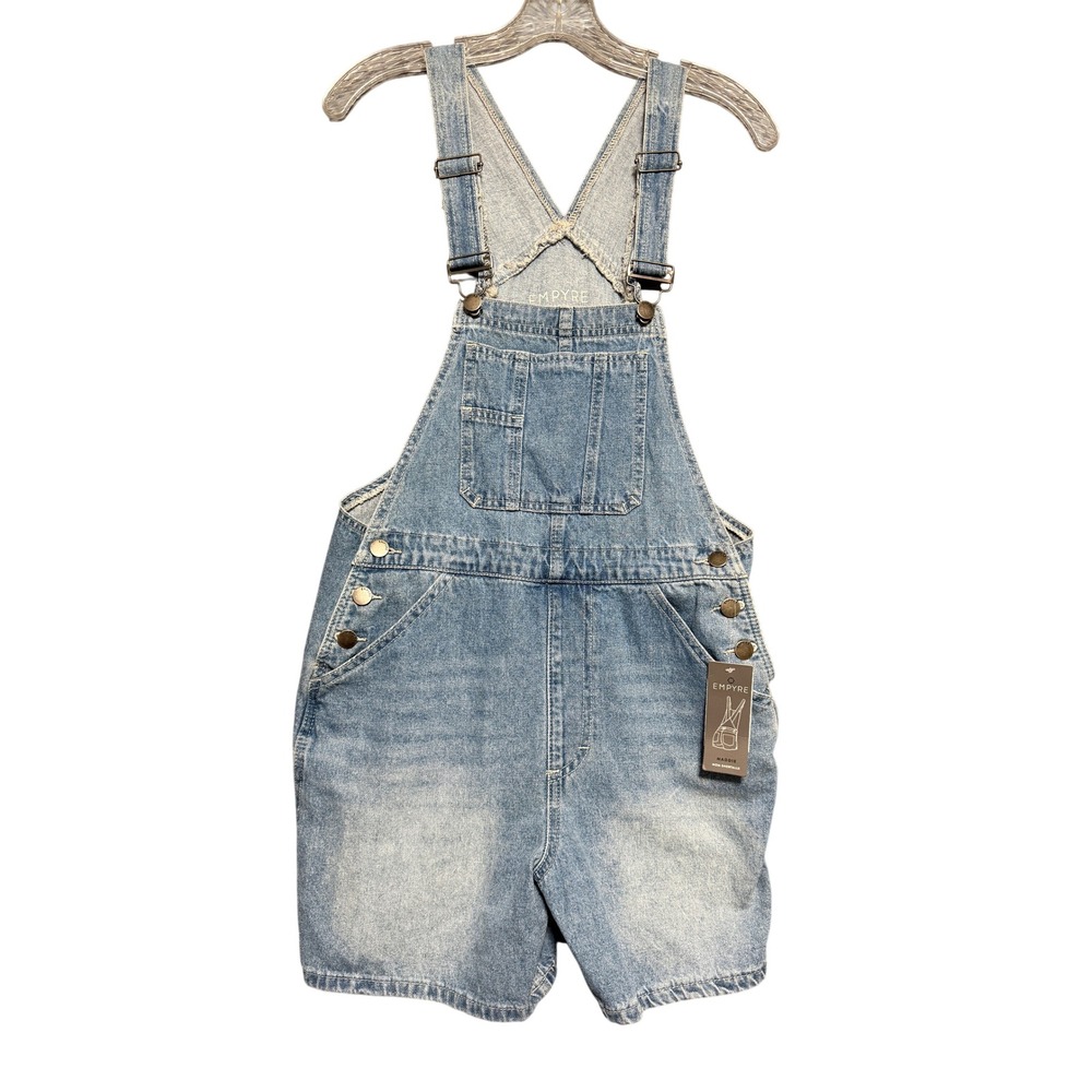 Empyre Maddie Mom Shortalls Sz M Denim Overalls Y2K Skater Baggy Relaxed Fit NWT